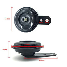 Load image into Gallery viewer, Universal Motorcycle Electric Horns Waterproof Round Loud Speaker 12V 1.5A 105db small horn for Motorcycle