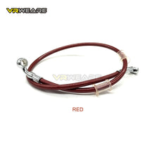Load image into Gallery viewer, motorcycle Universal Brake Hose Line Steel Brake cable Hydraulic Banjo pipe 400mm-1500mm for head both sides 28 ° -60 °