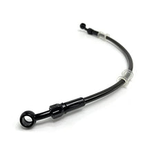 Cargar imagen en el visor de la galería, VRWEARE AN3 28 90 Degree M10 Stainless Steel Braided Motorcycle Brake Hose Line Oil Pipe with 360 Degree Rotatable Banjo Fit for ATV Motocross Pit Dirt Street Racing bike(90cm/35.4&quot;)
