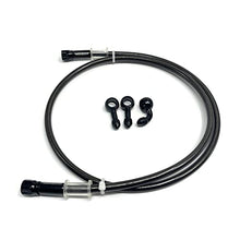 Cargar imagen en el visor de la galería, VRWEARE AN3 28 90 Degree M10 Stainless Steel Braided Motorcycle Brake Hose Line Oil Pipe with 360 Degree Rotatable Banjo Fit for ATV Motocross Pit Dirt Street Racing bike(90cm/35.4&quot;)
