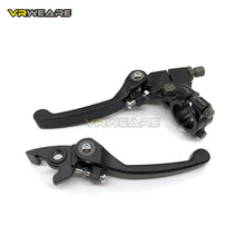 Cargar imagen en el visor de la galería, Folding Brake Clutch Lever Set For Motorcycle Pit Dirt Bike ATV Quad 50cc 110cc 125cc 140cc 160cc 200cc Black Chrome Rear
