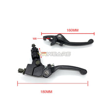 Cargar imagen en el visor de la galería, Folding Brake Clutch Lever Set For Motorcycle Pit Dirt Bike ATV Quad 50cc 110cc 125cc 140cc 160cc 200cc Black Chrome Rear
