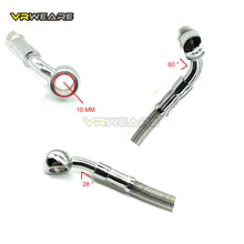 Charger l&#39;image dans la galerie, motorcycle Universal Brake Hose Line Steel Brake cable Hydraulic Banjo pipe 400mm-1500mm for head both sides 28 &deg; -60 &deg;

